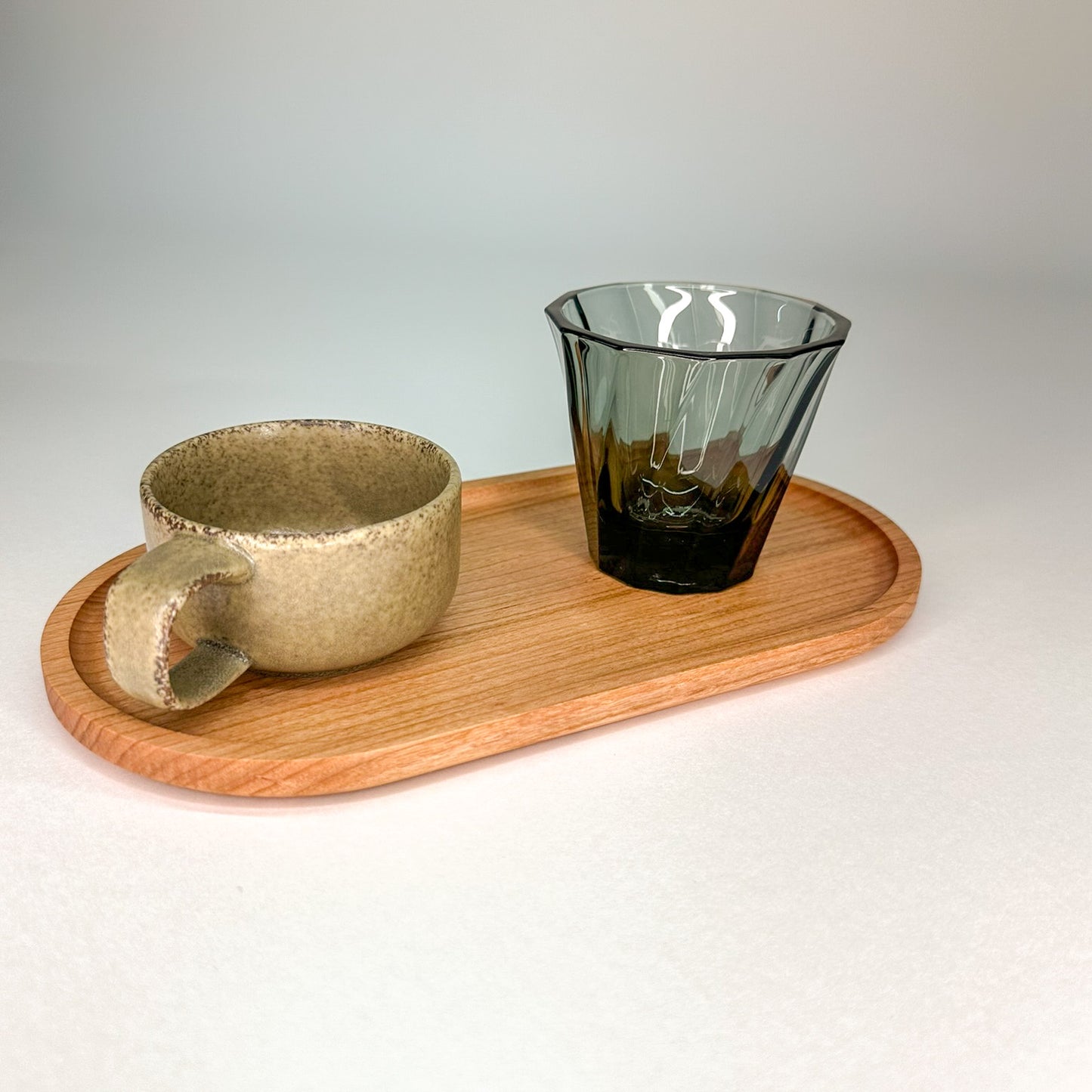 Hardwood coffee table serving tray – handmade small