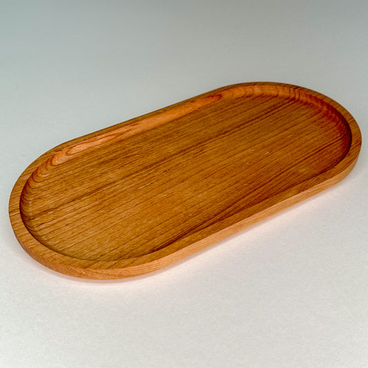 Handcrafted wooden serving tray made from solid hardwood